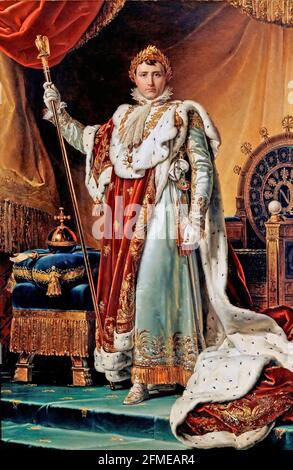 NAPOLÉON BONAPARTE (1769-1821) comme empereur dans ses robes de couronnement de François Gerard, 1805 Banque D'Images