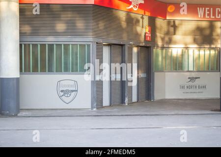 HIGHBURY, LONDRES, ANGLETERRE- 6 mai 2021 : stade de football Arsenal Emirates à Londres Banque D'Images