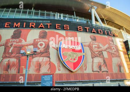 HIGHBURY, LONDRES, ANGLETERRE- 6 mai 2021 : stade de football Arsenal Emirates à Londres Banque D'Images