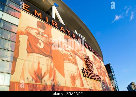 HIGHBURY, LONDRES, ANGLETERRE- 6 mai 2021 : stade de football Arsenal Emirates à Londres Banque D'Images