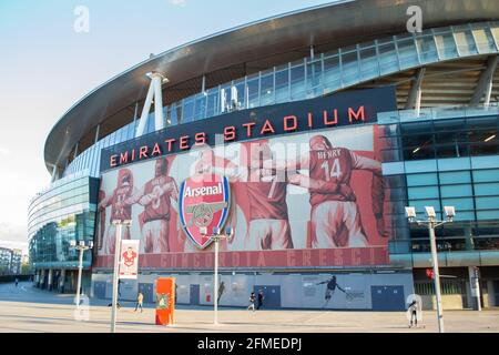 HIGHBURY, LONDRES, ANGLETERRE- 6 mai 2021 : stade de football Arsenal Emirates à Londres Banque D'Images