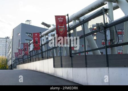 HIGHBURY, LONDRES, ANGLETERRE- 6 mai 2021 : stade de football Arsenal Emirates à Londres Banque D'Images