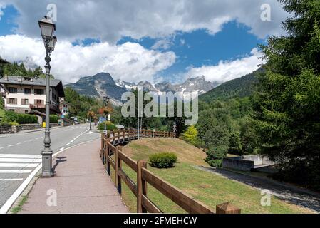 Vue de l'Orrido di pré Saint Didier - Valle d'Aoste - Italie Banque D'Images