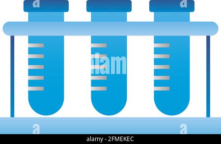 tubes tests flacons icônes de laboratoire Illustration de Vecteur