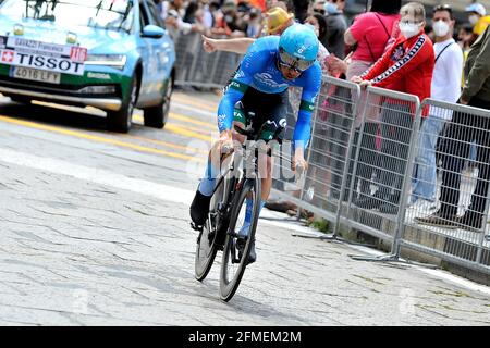 Francesco Gavazzi cycliste de l'Eolo Kometa, au début de la première étape du Giro d'Italia 104 à Turin (TO). Turin, Italie. 08 mai 2021. (Photo par Vincenzo Izzo/Sipa USA) crédit: SIPA USA/Alay Live News Banque D'Images