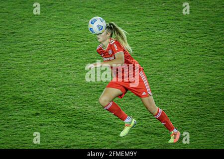 Barueri, Brésil. 08 mai 2021. ISA Haase dans le match entre São Paulo x Internacional, valable pour la 6ème manche du championnat brésilien A1 Female 2021. Le match a lieu le soir de ce samedi (8), à l'Arena Barueri, dans la ville de Barueri, dans la grande ville de São Paulo. Crédit: Van Campos/FotoArena/Alamy Live News Banque D'Images