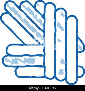 Allegry organisme pathogène Sticks Doodle icône dessin à la main illustration Illustration de Vecteur