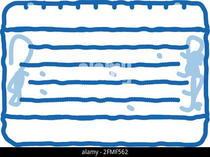 Illustration dessinée à la main d'un élément de matelas orthopédique superposé, icône en forme de doodle Illustration de Vecteur