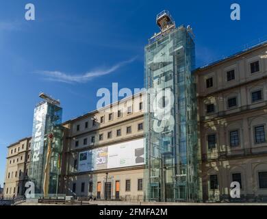 Madrid, Espagne - mai 8 2021 : Musée Reina Sofia dans le centre de Madrid. C'est l'un des musées les plus visités de Madrid avec l'une des plus belles collections Banque D'Images