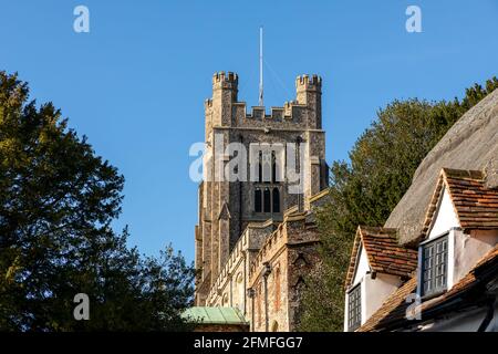 Église Sainte-Marie-la-Vierge, Newport, Essex, Angleterre Banque D'Images