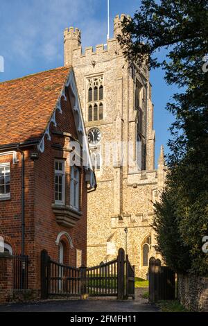 Église Sainte-Marie-la-Vierge, Newport, Essex, Angleterre Banque D'Images