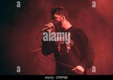 Copenhague, Danemark. 07e mai 2021. Le groupe danois de Death Metal Illreas joue un concert à Amager Bio dans le cadre du festival de Metal Music Nordic Noise 2021 à Copenhague. (Crédit photo: Gonzales photo - Nikolaj Bransholm). Banque D'Images
