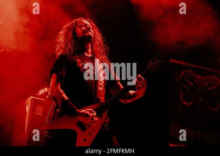Copenhague, Danemark. 07e mai 2021. Le groupe danois de Death Metal Illreas joue un concert à Amager Bio dans le cadre du festival de Metal Music Nordic Noise 2021 à Copenhague. (Crédit photo: Gonzales photo - Nikolaj Bransholm). Banque D'Images
