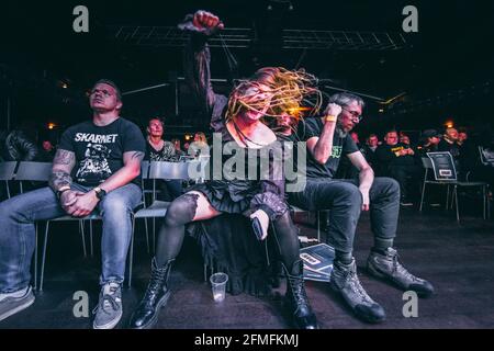 Copenhague, Danemark. 07e mai 2021. Les fans de Heavy Metal assistent à un concert à Amager Bio dans le cadre du festival de musique de métal Nordic Noise 2021 à Copenhague. (Crédit photo: Gonzales photo - Nikolaj Bransholm). Banque D'Images