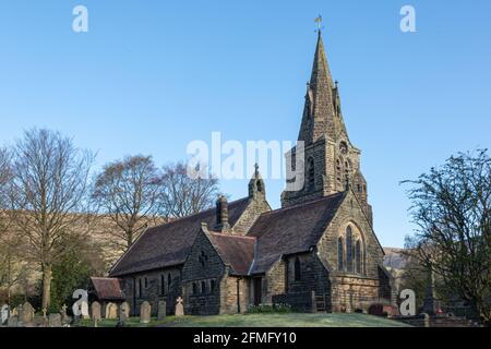 Église de la Sainte Trinité à Edale Banque D'Images