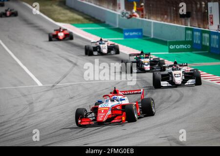 01 ARON Paul, Prema Powerteam, action lors du 2ème tour du Championnat régional d'Europe de Formule 2021 par Alpine du 07 au 10 mai 2021 sur le circuit de Barcelone-Catalunya, à Montmelo, près de Barcelone, Espagne - photo Antonin Vincent / DPPI Banque D'Images