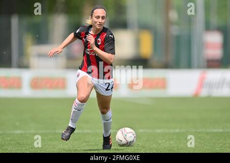 Deborah Salvatori Rinaldi (#22 AC Milan) pendant les femmes Serie UN match entre AC Milan et Fiorentina au centre sportif de Vismara à Milan, Italie Banque D'Images