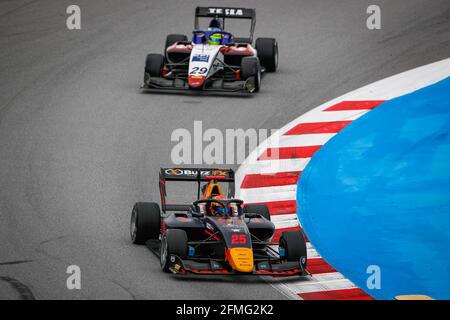 25 Edgar Jonny (gbr), Carlin Buzz Racing, Dallara F3, action lors de la 1ère partie du Championnat de Formule 3 2021 de la FIA du 07 au 10 mai 2021 sur le circuit de Barcelone-Catalunya, à Montmelo, près de Barcelone, Espagne - photo Antonin Vincent / DPPI Banque D'Images