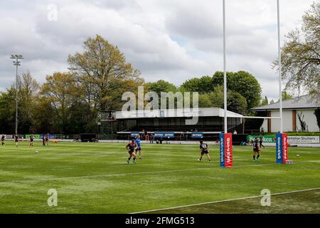 Rosslyn Park, Londres, Royaume-Uni. 9 mai 2021. Betfred Championship, Rugby League, London Broncos versus Newcastle Thunder; vue générale du Rock pendant l'échauffement crédit: Action plus Sports/Alay Live News Banque D'Images