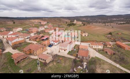 Ville de Cantalucia dans la province de Soria, Espagne Banque D'Images