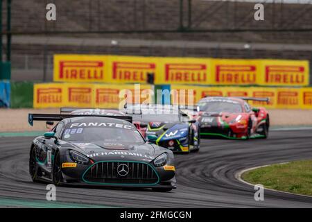 20 Pierburg Valentin (ger), Baumann Dominik (aut), SPS Automotive Performance, Mercedes-AMG GT3, action lors de la 2ème partie du Fanatec GT World Challenge Europe 2021 Powered by AWS, du 6 au 9 mai 2021 sur le circuit de Nevers Magny-cours, Magny-cours, France - photo Clément / DPPI / LiveLuck Media Banque D'Images