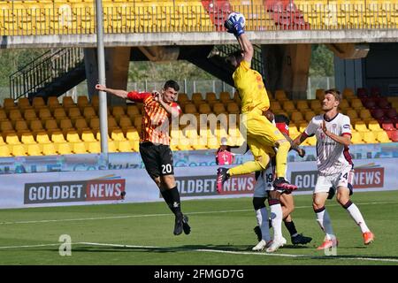 Benevento, Italie. 09e mai 2021. Alessio Cragno (Cagliari Calcio) pendant Benevento Calcio vs Cagliari Calcio, football italien Serie UN match à Benevento, Italie, Mai 09 2021 crédit: Agence de photo indépendante/Alamy Live News Banque D'Images