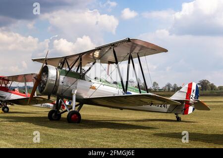 1931 Avro type 621 Tutor (K3241) sur affichage statique au salon de l'air de la saison Premiere Drive-In à Shuttleworth, ancien gardien le dimanche 2 mai Banque D'Images