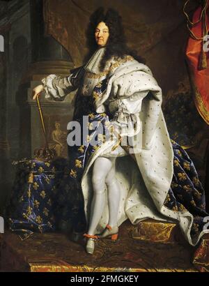 Portrait de Louis XIV de Bourbon appelé le Roi Soleil par Hyacinthe Rigaud, Banque D'Images