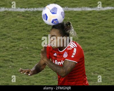 Barueri, Brésil. 08 mai 2021. Action pendant le match de football de la Ligue brésilienne des femmes (Campeonato Brasileiro Femenino) entre Sao Paulo et Internacional à l'Arena Barueri à Sao Paulo, Brésil. Crédit: SPP Sport presse photo. /Alamy Live News Banque D'Images