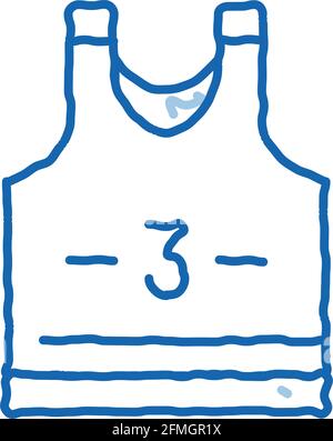 T-shirt de volley-ball doodle icône dessin à la main illustration Illustration de Vecteur