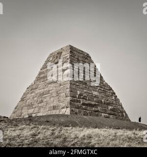 Sherman, WY, USA - 15 septembre 2020 : Ames Monument, une grande pyramide au point le plus élevé du chemin de fer transcontinental terminée en 1860. C'est de Banque D'Images