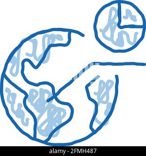 Illustration de l'icône de la « doodle » du statisticien international dessinée à la main Illustration de Vecteur