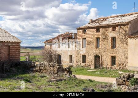 Boñéces est une ville abandonnée de la province de Soria, en Espagne Banque D'Images