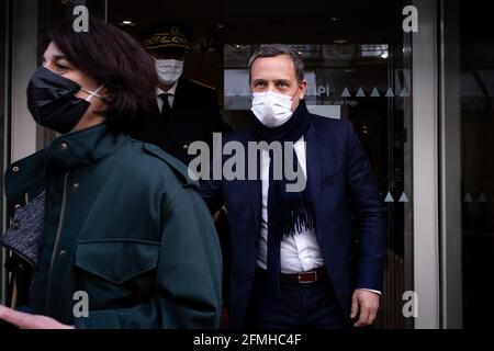 France, Saint-Brieuc, 07/05/2021. Adrien TAQUET, secrétaire d’État à l’enfance et à la famille, se rend aux Côtes d’Armor pour rencontrer des professionnels Banque D'Images