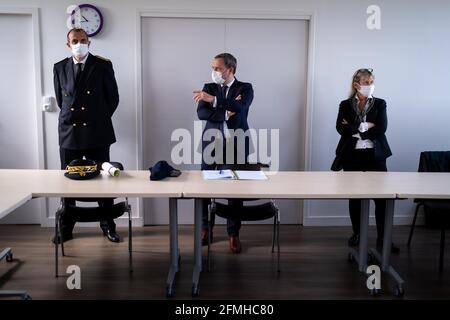 France, Saint-Brieuc, 07/05/2021. Adrien TAQUET, secrétaire d’État à l’enfance et à la famille, se rend aux Côtes d’Armor pour rencontrer des professionnels Banque D'Images