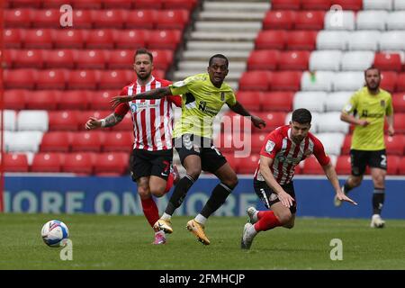 SUNDERLAND, ROYAUME-UNI. 9 MAI lors du match Sky Bet League 1 entre Sunderland et Northampton Town au stade de Light, Sunderland, le dimanche 9 mai 2021. (Credit: Mark Fletcher | MI News) Credit: MI News & Sport /Alay Live News Banque D'Images