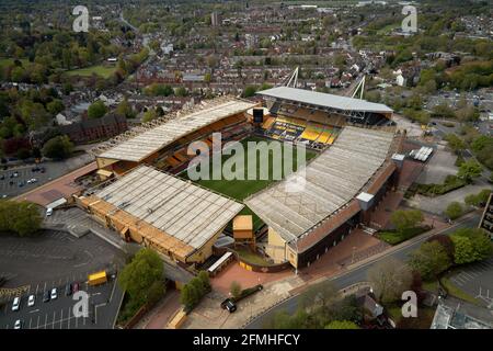 Vues aériennes du stade Molineux, Wolverhampton, Royaume-Uni Banque D'Images