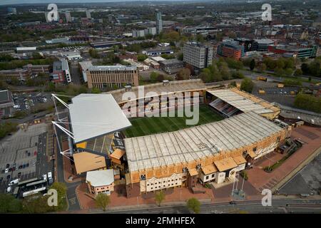 Vues aériennes du stade Molineux, Wolverhampton, Royaume-Uni Banque D'Images