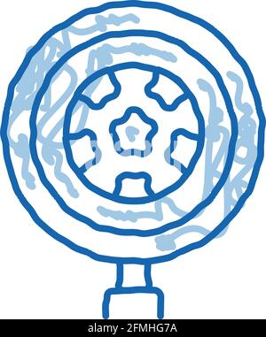 Etude Parsing football Match doodle icône dessin à la main Illustration de Vecteur