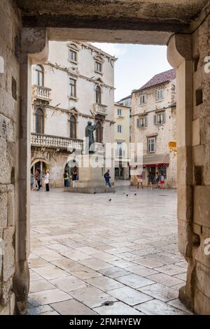 La vieille ville de Trogir en Croatie Banque D'Images