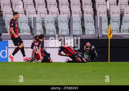 Fikayo Tomori de l'AC Milan score but pendant le championnat italien Serie UN match de football entre Juventus FC et AC Milan le 9 mai 2021 au stade Allianz à Turin, Italie - photo Morgese-Rossini / DPPI / LiveMedia Banque D'Images