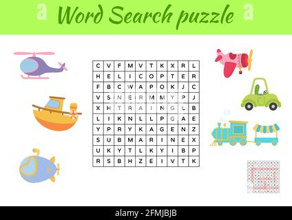 Jeu modèle mot recherche puzzle d'animaux pour enfants avec des images. Fiche d'activité pour enfants version imprimable. Jeu éducatif pour étudier l'anglais Illustration de Vecteur