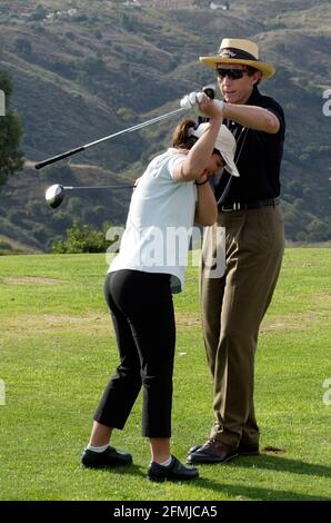 LE GOLF DAVID LEADBETTER ACADENY À LA CALA RESORT À MIJAS COSTA PRÈS DE MALAGA ESPAGNE 24/10/2002 PHOTO DAVID ASHDOWN. GOLF Banque D'Images