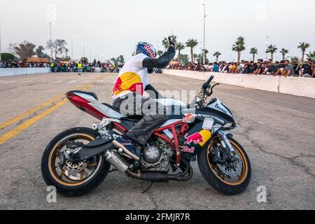 Spectacle de moto à Sharqiah saison-Arabie Saoudite. Banque D'Images