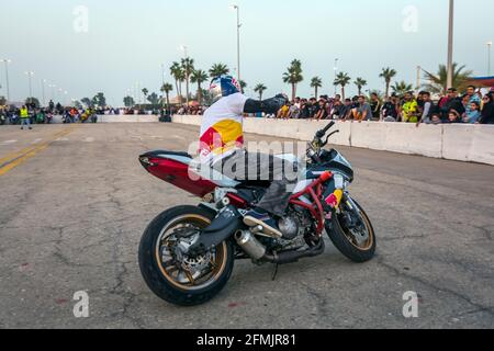 Spectacle de moto à Sharqiah saison-Arabie Saoudite. Banque D'Images