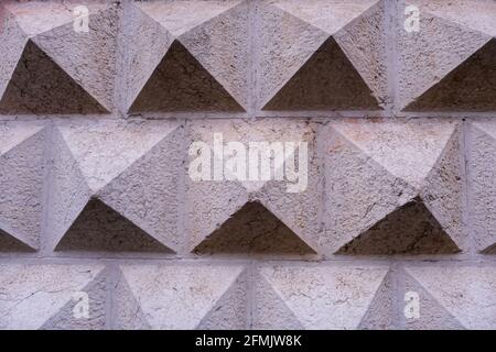 Le mur du Palais Diamanti à Ferrara en Italie Banque D'Images