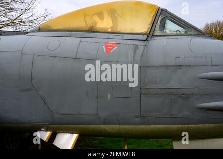 Gloster Meteor combattant militaire de l'époque de la Guerre froide Banque D'Images