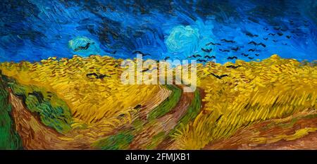 Wheatfield avec Crows, Vincent van Gogh, 1890, Banque D'Images