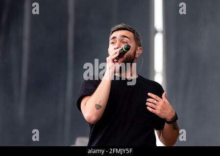 David Martinez Alvarez se produit sur scène lors du concert nits al Carme à l'Auditorio Marina sur à la Marina de Valencia. (Photo de Xisco Navarro / SOPA Images / Sipa USA) Banque D'Images