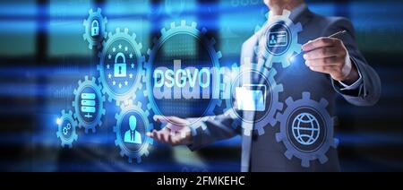 DSGVO RGPD Généralités réglementation générale sur la protection des données concept de confidentialité des renseignements personnels. Banque D'Images